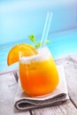 Refreshing tropical orange cocktail Royalty Free Stock Photo