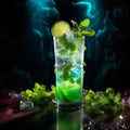 Refreshing and Vibrant Cocktail: Frosty Mojito Magic