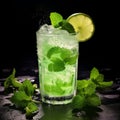 Refreshing and Vibrant Cocktail: Frosty Mojito Magic