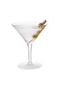 Refreshing Vodka Martini Cocktail with Olives on White Royalty Free Stock Photo