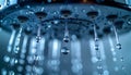 Refreshing Water Drops Falling from a Shower Head Royalty Free Stock Photo
