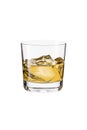 Refreshing Whiskey Rocks Cocktail on White Royalty Free Stock Photo