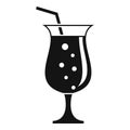 Refreshment cocktail icon, simple style Royalty Free Stock Photo