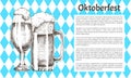 Refreshment Drink Glass Oktoberfest Promo Poster