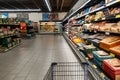 Refridgerated foods aisle of the grocery store