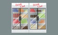 Refrigerated supermarket display case full with multiple drinks and beverages. Illustrated vector for your Mockup design