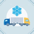 Refrigerated Truck for Cold Chain Logistics Royalty Free Stock Photo