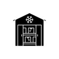 Refrigeration warehouse olor line icon. Pictogram for web page, mobile app