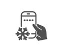 Refrigerator app icon. Fridge mobile application sign. Vector