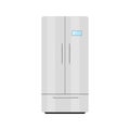 Refrigerator double leaf fridge kitchen white flat