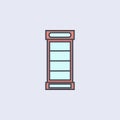 refrigerator for drinks colored outline icon. One of the collection icons for websites, web design, mobile app