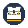 Refrigerator, drinks, minibar, bottles Color with Background vector icon which can easily modify or edit