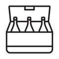 Refrigerator, drinks, minibar, bottles fully editable vector icons