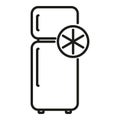 Refrigerator freezer icon outline vector. Repair service