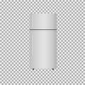 Refrigerator, fridge icon on grey background