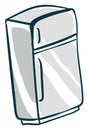 Refrigerator gray, illustration, vector Royalty Free Stock Photo
