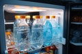 Refrigerator houses cold drinking water, perfect for a thirst quenching refreshment Royalty Free Stock Photo