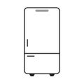 Refrigerator icon. Domestic electronics. Vector illustration.