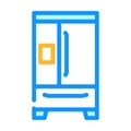 refrigerator kitchen equipment color icon vector illustration