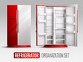 Refrigerator Organization On Transparent Background Royalty Free Stock Photo