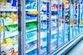 Refrigerator in the supermarket Royalty Free Stock Photo