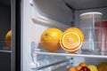 refrigerator with temperature probe and alarm, ensuring food safety Royalty Free Stock Photo