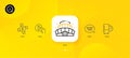 Refrigerator timer, Quickstart guide and Payment exchange minimal line icons. For web application, printing. Vector