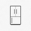 Refrigerator Vector Icon isolated on Transparent Background