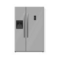 Refrigerator vector illustration isolated, silver two doors fridge Royalty Free Stock Photo