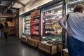 Refrigerators in a Pret a Manger cafe Royalty Free Stock Photo