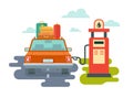 Refuel Car at Gas Station Royalty Free Stock Photo