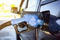 Refuel car at petrol pump Royalty Free Stock Photo