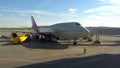 Refueling of the airplane before flight Royalty Free Stock Photo