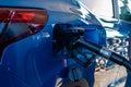 Refueling car at the refuel station , car fuels concept Royalty Free Stock Photo