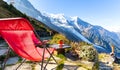 Refuge du Plan de l`Aiguille guest house Mont Blanc view