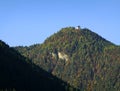 The refuge from Monte Agudo seen from Auronzo di Cadore.