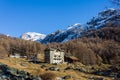 Refuge in the Val d`Ayas, Valle d`Aosta Royalty Free Stock Photo