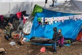 Refugee camp in Greece Royalty Free Stock Photo