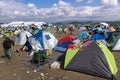 Refugee camp in Greece Royalty Free Stock Photo