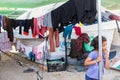 Refugee camp of Lagadikia, Greece Royalty Free Stock Photo