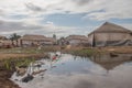 Refugee camp made of tents, Africa, refugee crisis