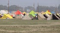 A refugee camp set up by the international organizations to help communities like Rohingya. Royalty Free Stock Photo