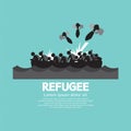 Refugee Graphic Symbol. Royalty Free Stock Photo
