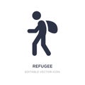 refugee icon on white background. Simple element illustration from Miscellaneous concept