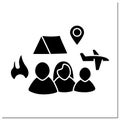 Refugees glyph icon