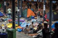 Refugees at Keleti train station Royalty Free Stock Photo