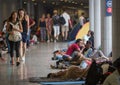 Refugees at Keleti train station