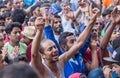 Refugees protest at Keleti train station