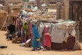 Refugees in refugee IDP camp IDP - Internal displaced person taking refuge from armed conflict