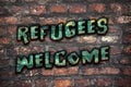 Refugees Welcome Graffiti